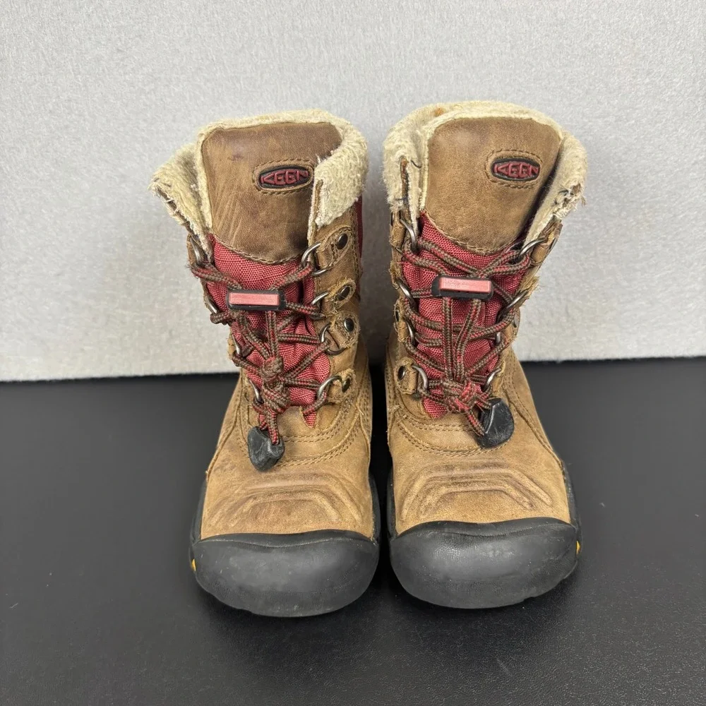 Keen Basin Leather Insulated Waterproof Snow Boots Toddler Kids Youth Size 10